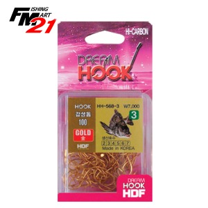 HDF 드림훅 감성돔 금바늘 100PCS HH-568